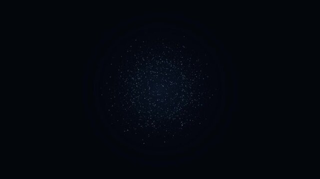 Abstract Diffuse Particle Cloud Morphing in Soft White Silver and Pale Blue Colors