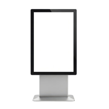 Modern flat screen tv on stand isolated on white background