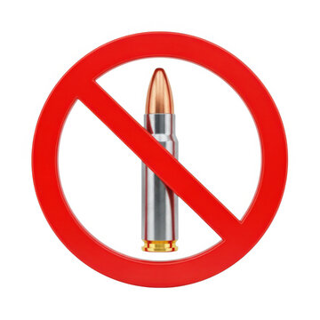 No smoking bullet sign prohibition symbol isolated on white background