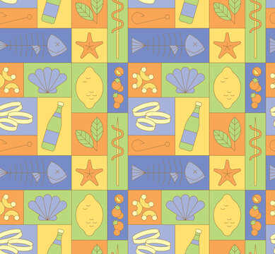 The Mediterranean 3- Seamless pattern