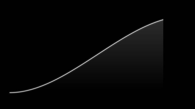 Minimalist Animated Financial Graph Showing Upward Trend on Black Background
