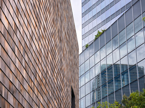 Modern Buildings Interact, Osaka Skyline  