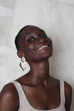 Portrait of a young lady smiling