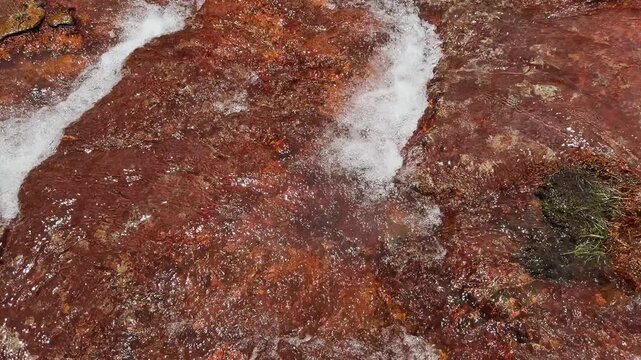 Foaming Iron Rich Thermal Spring Water