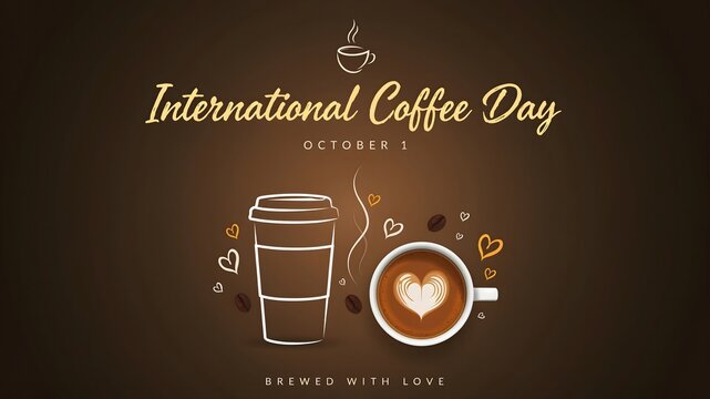 Celebrate International Coffee Day featuring premium coffee beans elegant cups rich aromas caf&eacute; culture and unforgettable beverage experiences for everyone together