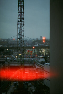 Paris Rail Yard At Dusk