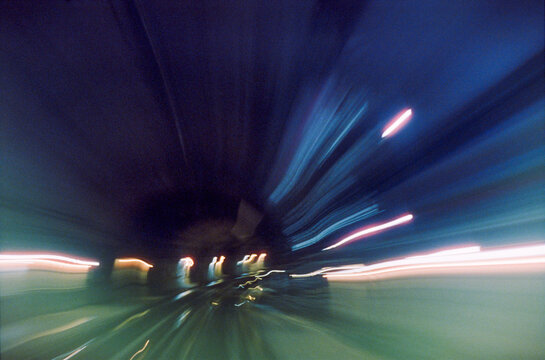 Blurred Metro Light Trails