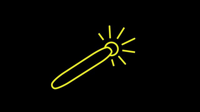 Animated magic wand icon for creative design tools
