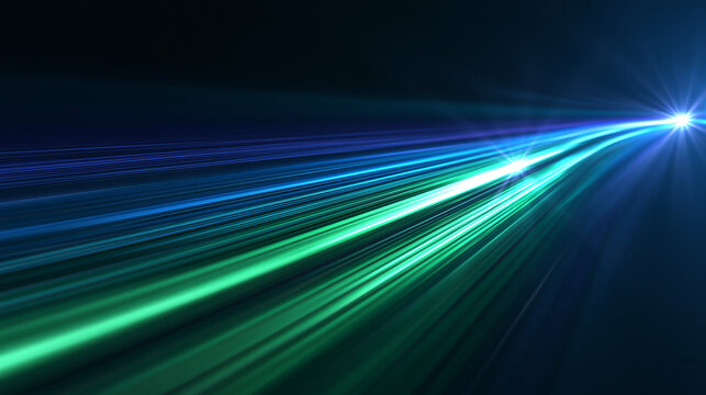 Abstract High Speed Light Trails for Fiber Optic Data Transmission