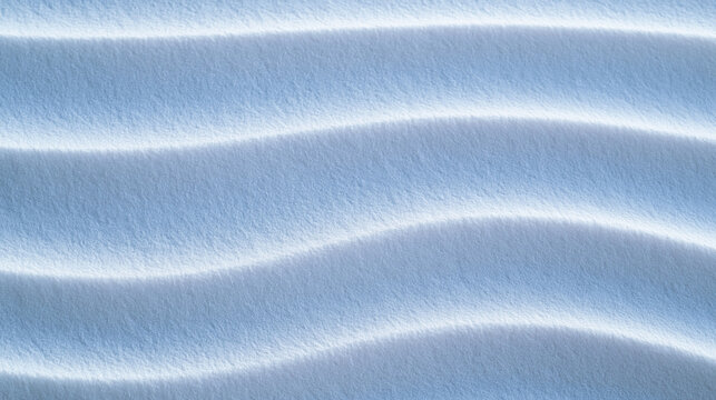 Pristine Snow Texture Background with Wavy Ripples