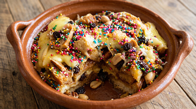Complex Mexican Easter Capirotada Bread Pudding