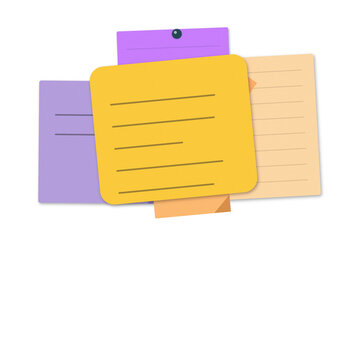 Colorful sticky notes overlapping on a wall
