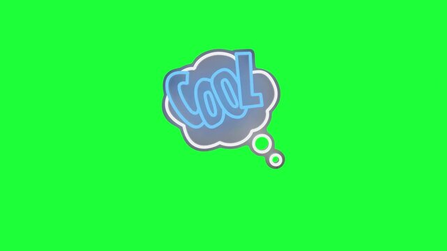 Blue cool speech bubble
