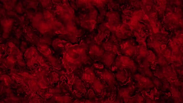 Abstract deep red liquid marble flow motion background a mesmerizing dark