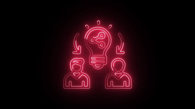 Exchange Ideas Icon Collection With Creative Communication Knowledge Sharing Collaboration Vector Graphics