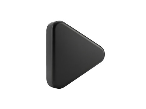 Dark gray triangular shape with rounded corners on transparent background