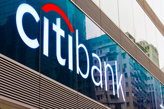 Citibank branch palace in Hong Kong, China
