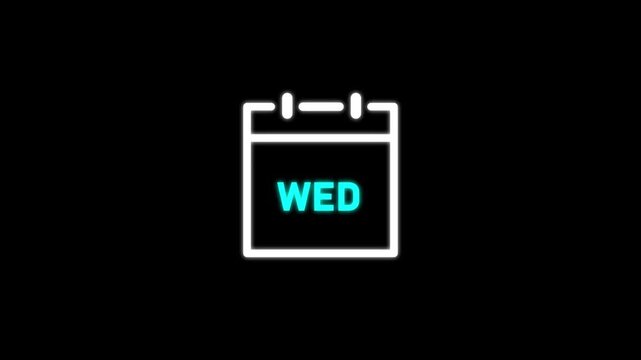 WEDNESDAY Exam Calendar Icon Representing Standardized Testing, Education, Academic Assessment, College Admission, Study Planning, Test Preparation, Examination Dates, and Student Evaluation.