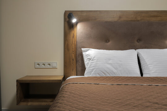 Bed reading lamp in hotel