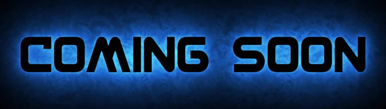 Wide format coming soon promotional sign with red neon glow glowing widescreen announcement promotion light glowing widescreen announcement promotion icon animated.