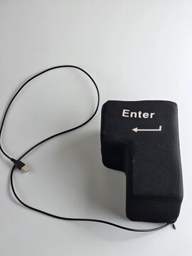 Oversized USB Enter Key with Long Cable and Copy Space