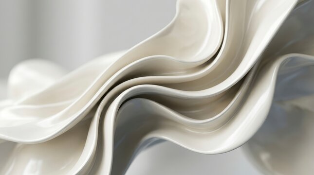 Abstract flowing liquid waves with soft lighting and smooth texture.
