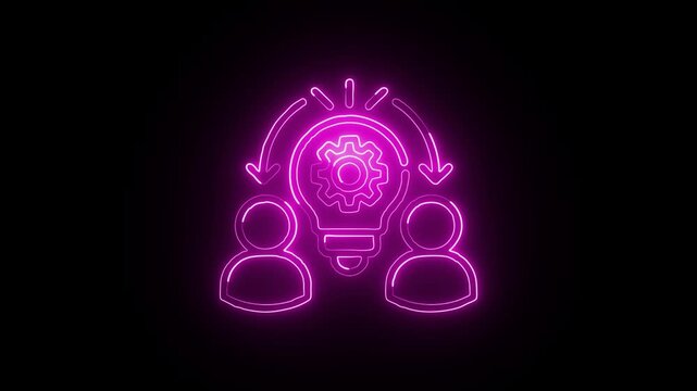 Exchange Ideas Icon Collection With Creative Communication Knowledge Sharing Collaboration Vector Graphics