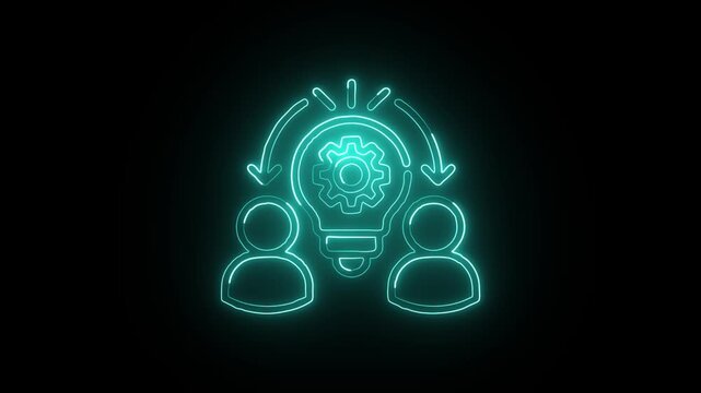 Exchange Ideas Icon Collection With Creative Communication Knowledge Sharing Collaboration Vector Graphics