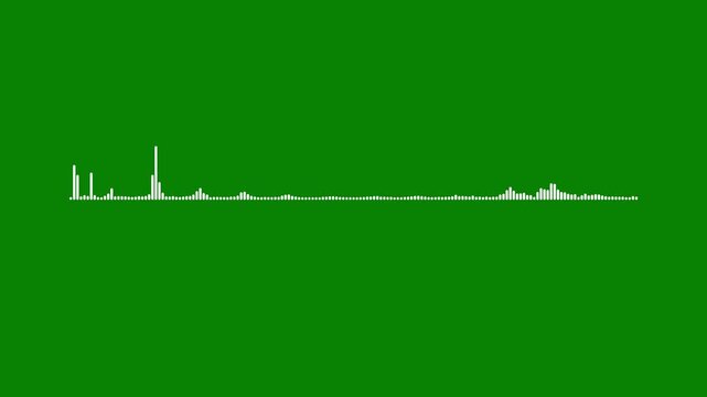 Disco audio spectrum animation with music sound waveform frequency pulse speaker volume bars microphone voice podcast listening club nightlife radio player dynamic equalizer display. black screen 4k