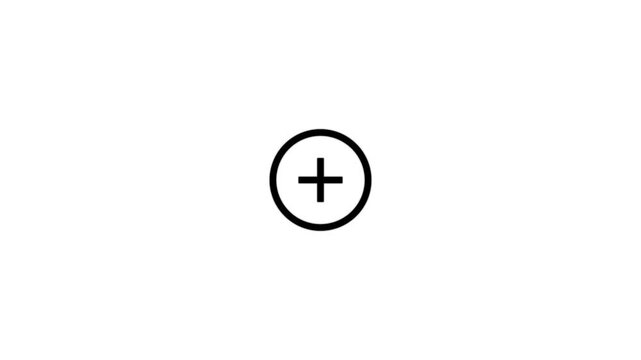 Bold plus symbol peeks through torn white paper, a statement of positivity and addition. Motion graphics of plus icon concept.