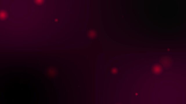 Abstract magenta glowing particles floating on dark background with subtle bokeh and light motion. Ideal for luxury, awards, and event visuals.