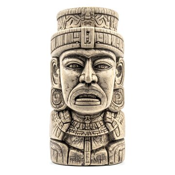 Ancient Egyptian pharaoh gold mask with detailed carvings.