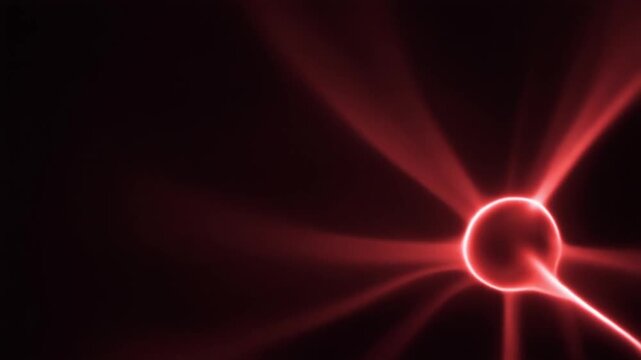 Crimson-red plasma ripples and reshapes at the lower-right edge, luminous tendrils flexing outward against deep black with dramatic cinematic glow and expansive copy space.