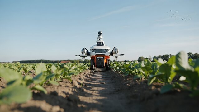 Innovative Agricultural Robot in Tobacco Field Under Clear Sky