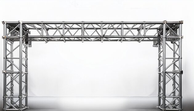 silver truss beam a sturdy foundation for stage lighting on a clear backgrounor white background