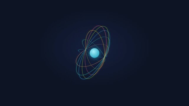 Motion of Atomic Particles in Space Visualization Dynamic Atomic Motion Scientific Animation.