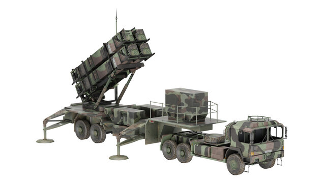 3d rendering mim patriot surface to air missile sam system
