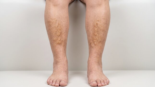 Bilateral Pretibial Myxedema Showing Localized Skin Thickening in Graves Disease
