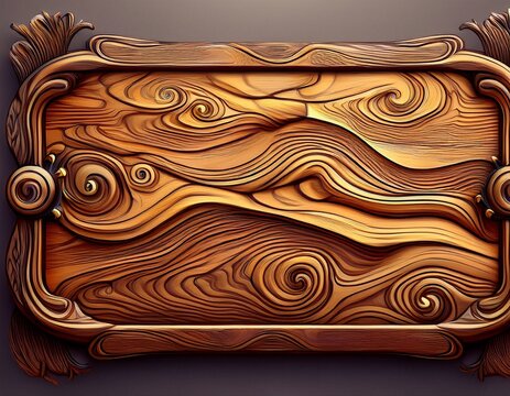 realistic wooden plaque