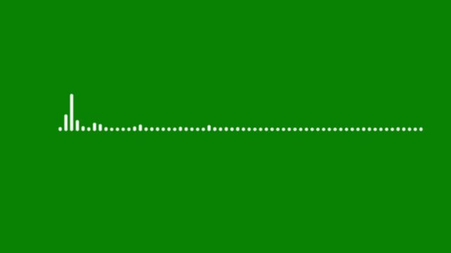 Equalizer audio spectrum animation music sound waveform frequency pulse speaker volume bars microphone voice podcast listening disco voice microphone recording listening. green screen 4k loop
