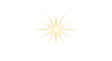 Obraz premium Golden Celestial Star Sparkle Burst Isolated on a Transparent Background for Elegant Design Elements