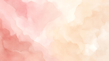 Fototapeta premium Soft pastel pink and beige abstract watercolor blend background design