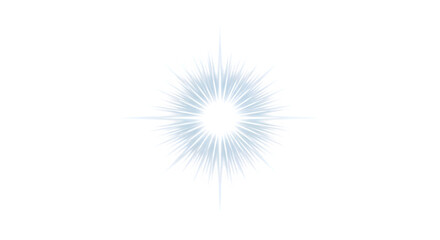 Obraz premium Soft Blue Radiant Star Burst Element with a Transparent Background for Digital Graphic Design Projects