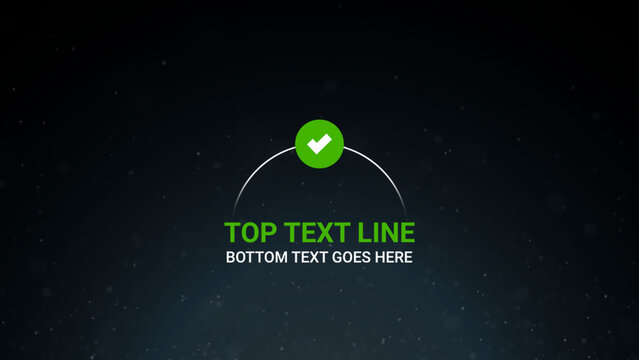 1-Step Infographic Lower Third With Checkbox Icons