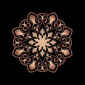 Ornamental mandala animation, classic circular decoration