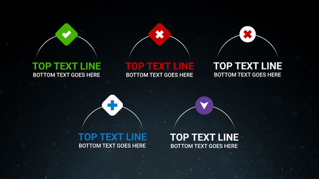 5-Step Infographic Lower Third With Checkbox Icons