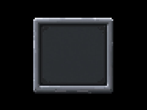 A digital television screen displaying a blank, dark display. The screen has a metallic frame and appears to be a flat screen monitor or television.  AI generative