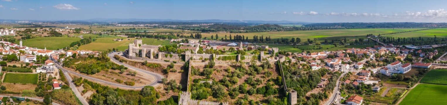Castle of Obidos and medieval town panorama Portugal