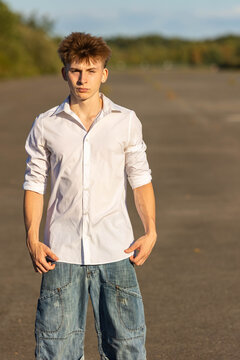 Teenager Denim Shorts and Shirt