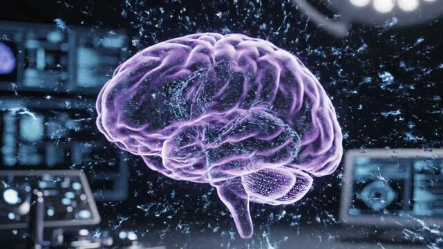 Holographic Brain Explodes With Digital Energy 4K